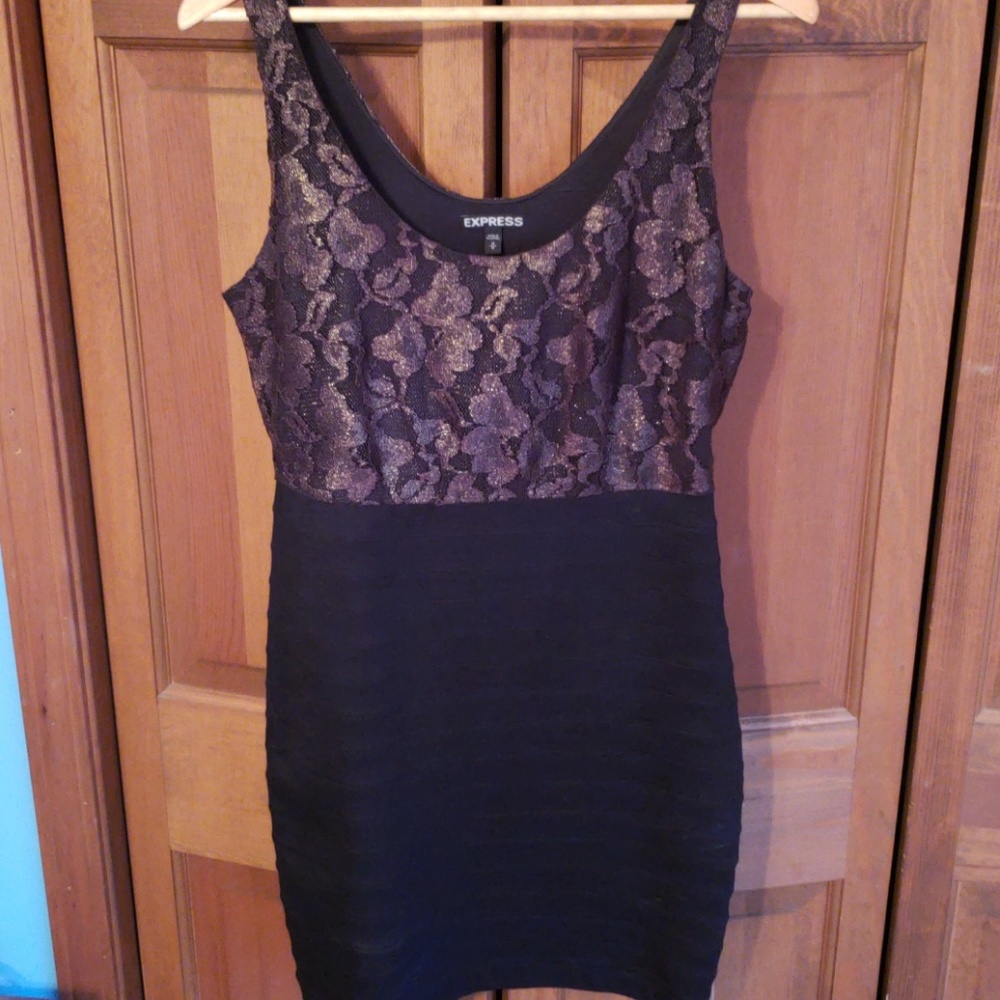 Bronze & Black Express dress